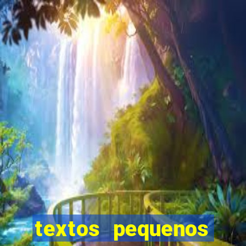 textos pequenos para alfabetizar